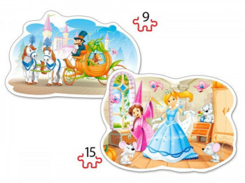 Пазли Попелюшка 2хContour, 9, 15 елементів, Castorland