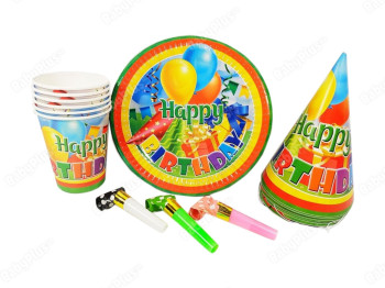 Набор День Рождение Happy birthday зеленый, Jumbi