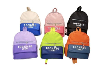 Рюкзак Tochaso Lucky, с внешним карманом на молнии, микс цветов