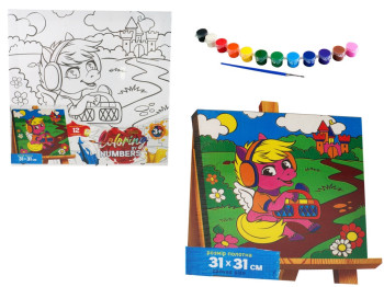 Набір для творчості Розмальовка за номерами Coloring by numbers 31х31см, Danko Toys