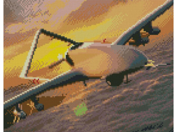 Алмазная картина Байрактор среди облаков 30х40 см, Strateg