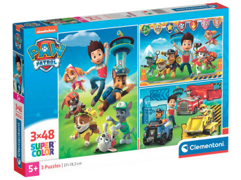 Пазли 3х48 елмемента,- Щенячий патруль, Clementoni 25326