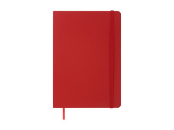 Блокнот деловой BUROMAX TOUCH ME, A5, 96 л., линия, обложка искусственная кожа, красный