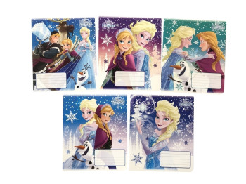 Тетрадь 12 листов, Клетка Frozen, Снежная, Тетрада ТЕ11918, Цена за упаковку 25 шт,