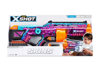 Швидкострільний бластер іграшковий X-SHOT Skins Last Stand Enigma 16 патронів. Zuru 36518L