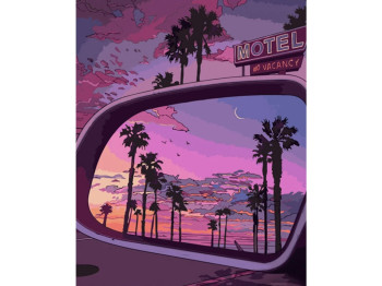Набор для росписи по номерам Розовые Майами 40х50 см, Strateg