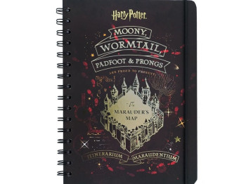 Блокнот на спіралі у клітинку А5, 80 аркушів, Harry Potter, Kite