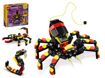 Конструктор LEGO Creator 3 в 1 Дика тварина: Дивовижний павук, 153 деталі