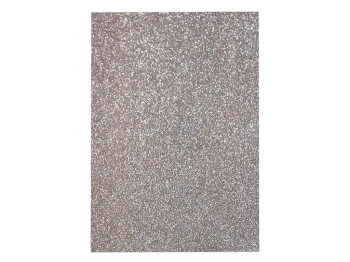 Фоамиран с глитером серебристый 7949, 20×30 см, 2 мм, 10 листов