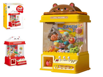 Игровой автомат с мягкими игрушками Doll Machine, 36 см, свет и музыка, микс цветов