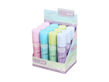 Клей-олівець Buromax Pastel, PVP, 10 г, мікс кольорів ( ціна за 1шт)