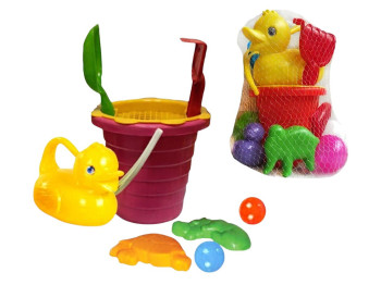 Набір для пісочниці №4 20242, 28 см, з відерцем та формочками, M Toys