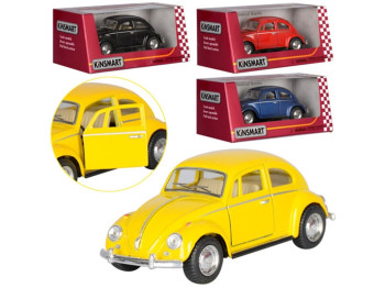 Машинка металлическая инерционная VOLKSWAGEN CLASSICAL BEETLE. Kinsmart KT 5057 W