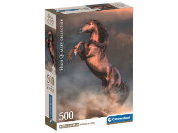 Пазли 500 елементів, "Колекція високої якості", Дикий рудий кінь, Clementoni 35595