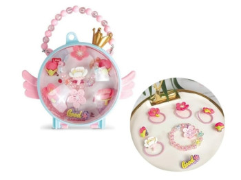 Резинки для волос 4шт, серьги, браслет, сумочка,  в пакете