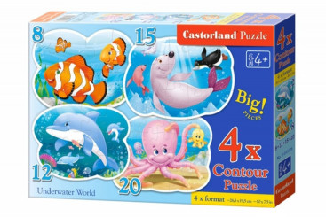 Пазли Підводний світ, 8,12,15 і 20 елементів, Castorland