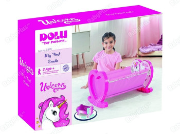 Моя перша колиска для ляльки Єдиноріг, DOLU Toy Factory