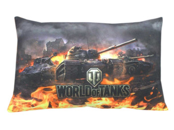 Подушка с принтом World of Tanks 25x37x9см, Копиця