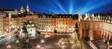 Пазли Нічна площа Кракова, 600 елементів, Castorland