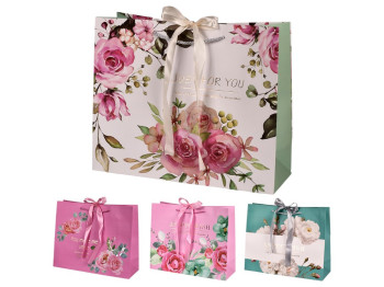 Пакет подарочный бумажный S "Best wishes" 23х17х10см, R98511-S