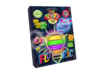Тісто для ліплення Master Do FLUORIC. Danko toys TMD-FL10-01,02,03,04. (Пошкоджена коробка)