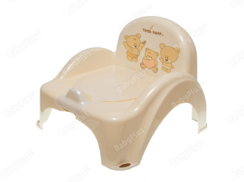 Горшок - стульчик Мишки бежевый. Tega Baby MS-012-119