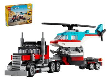 Конструктор LEGO Creator 3 в 1 Бортова вантажівка з гелікоптером, 270 деталей