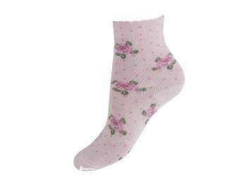Носочки, размер 14-16, демисезонные с рисунком светло-розовые. Хлопок. ТМ Duna
