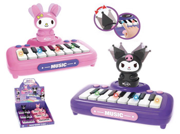 Пианино интерактивное Sanrio, 16 см, звук и режимы, без батареек, 2 цвета