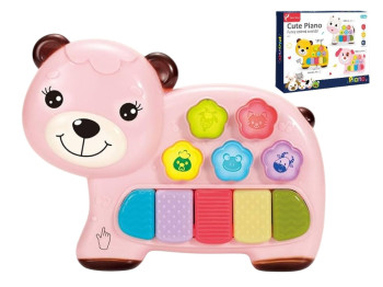 Піаніно іграшкове Bear Puzzle 18 см, світиться та музичне, навчальне, мікс видів (ціна за 1шт)