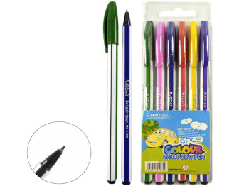 Набір кольорових кулькових ручок 6 кольорів.AIHAO RD563-6