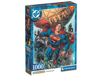 Пазли 1000 елементів, Пригоди Супермена, Clementoni 37505