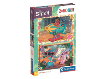Пазли 2х60 елементів, Ліло та Стіч, Clementoni 24822