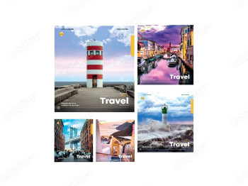 Зошит 36 аркушів, лінія, Тверда TRAVEL, Ціна за 1 шт, Тетрада ТЕ52411