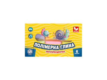 Полімерна глина флуоресцентна, 6 кольорів
