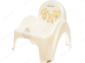 Горшок - стульчик с музыкой белая жемчужина Мишки. Tega Baby PO-043-118