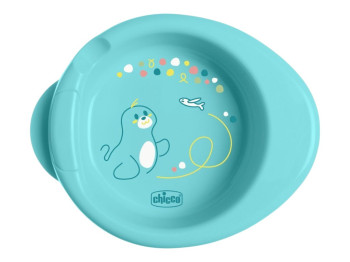 Термостійка тарілка Warmy Plate з резервуаром для гарячої води,  6м+, блакитна, Chicco