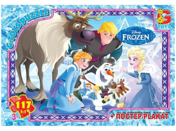 Пазлы картонные Frozen. 117 элементов. G-Toys FR014