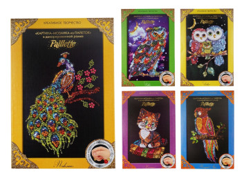 Набір для творчості Мозаїка з паєток. DankoToys BN-02-01-10 (Пошкоджена коробка)