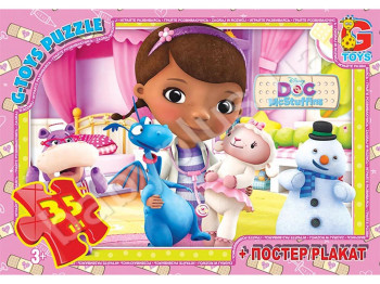 Пазли картонні Доктор Плюшева, 35 елементів, G-Toys DP00647