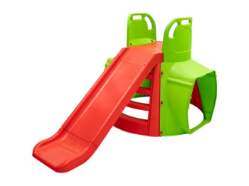 Горка с туннелем красно-зеленая. Doloni Toys 01470/13
