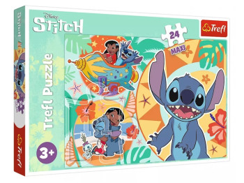 Пазлы Trefl Maxi Disney Lilo and Stitch День рождения, 24 элемента