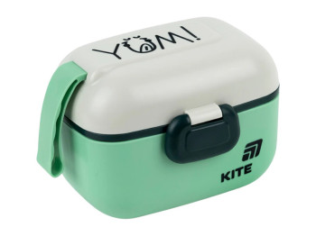 Ланчбокс Kite K25-1185-3, 450 мл, з мініконтейнером і ложкою, зелений, Kite