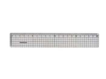 Линейка пластиковая прозрачная 20 см AIHAO AH7511