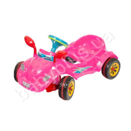 Автомобиль детский педальный Молния розовый. Kinderway KW 09-903