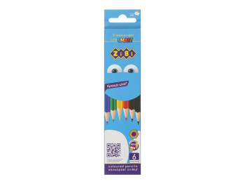 Карандаши цветные шестигранные, 6 цветов
