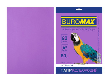 Бумага цветная BUROMAX INTENSIVE, фиолетовая, A4, 80 г/м², 20 листов