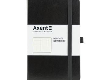 Книга записная в точку Partner чёрная 125х195 мм. 96 листов. Axent 8306-01-A