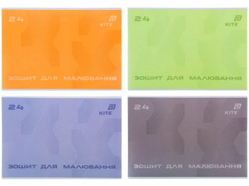Альбом для рисования, 24 листов, скоба, софт тач + УФ лак, , Kite K26-242
