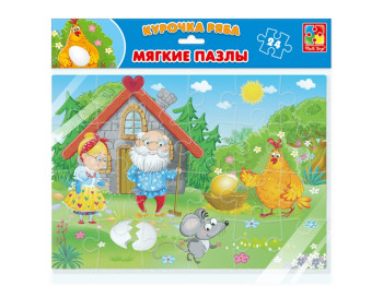 М'які пазли Казки, Курочка Ряба, 24 елемента, Vladi Toys